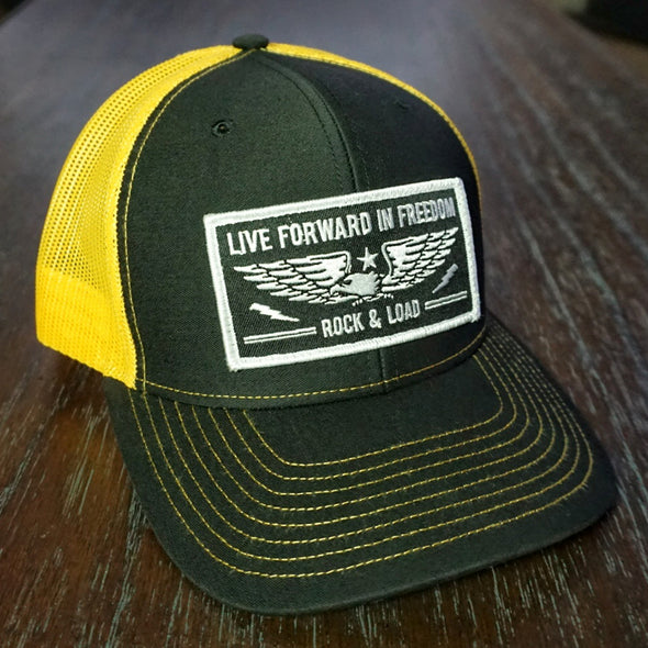 "Live Forward in Freedom" Hat - Black/Yellow Gold